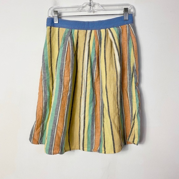 Odille Anthropologie women’s linen cotton striped - Picture 2 of 5